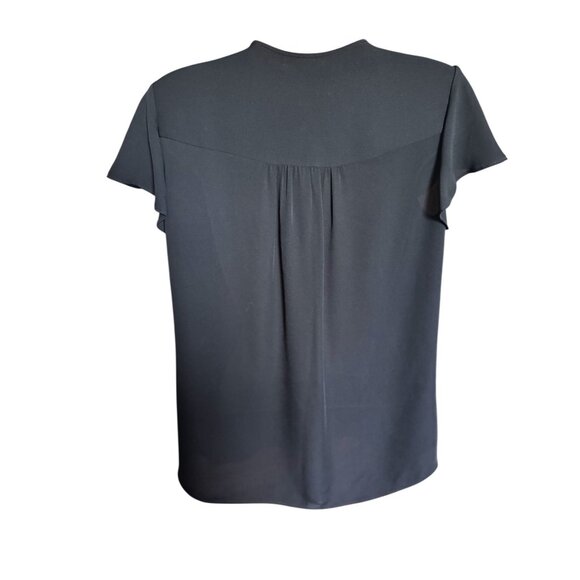 Diane Von Furstenberg DVF Toni Blouse Black Silk Women S 100% Silk Top Designer - Picture 2 of 11